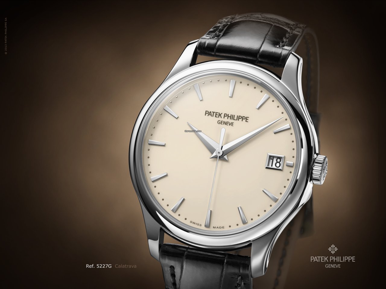 Patek Philippe [NEW] Calatrava White Gold Mens 5227G-001 (Retail:HK$259,700)  | WORLDTIMER